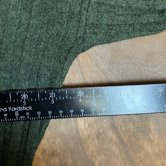 Madewell Womens Sweater Forest Green Ribbed Knit Mock Neck XLarge - Picture 7 of 11